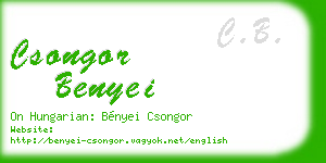 csongor benyei business card